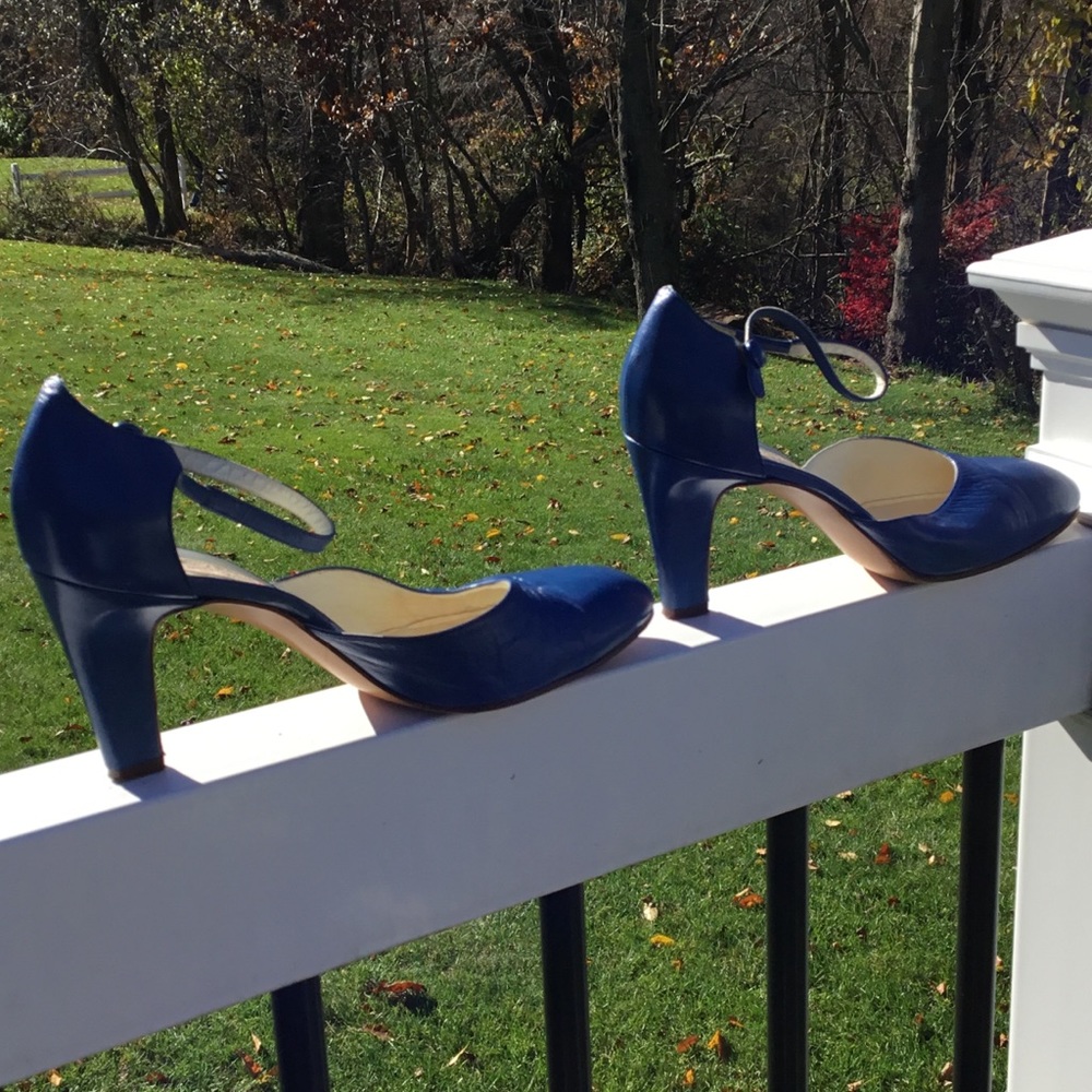 Francois Villon Vintage Blue Heels, Made in Italy